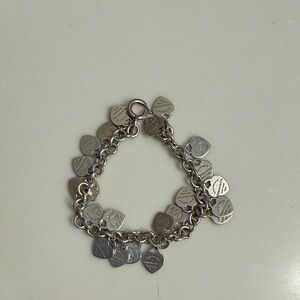 Tiffany & Co. Silver Heart Charm Bracelet